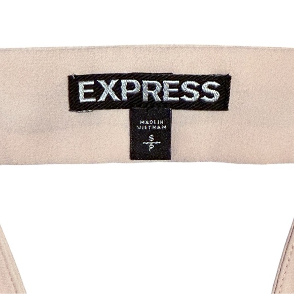 Express Tank Top Blouse Women's Blush Pink V-Neck Blouse Sleeveless Flowy - Picture 3 of 4